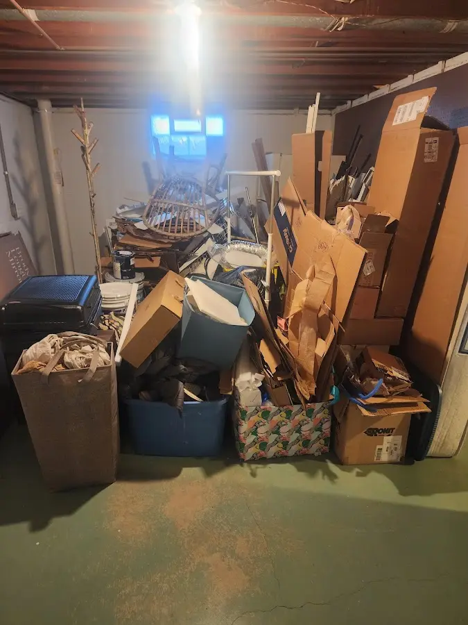 Roll-off dumpster container at job site for Concrete Dumpster Rental in Vineland